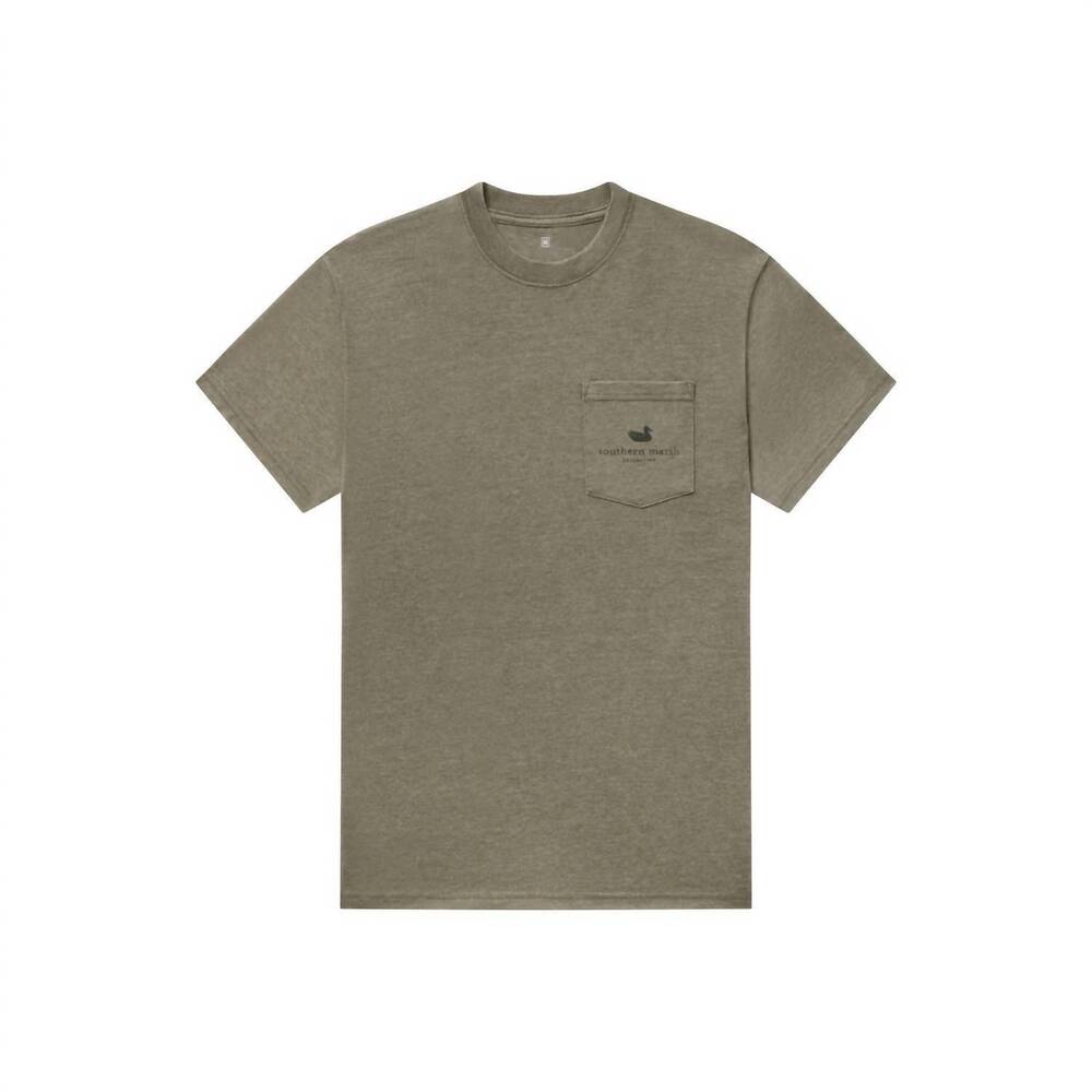 NEW SOUTHERN MARSH unisex mallard sighting seawash tee in dark olive